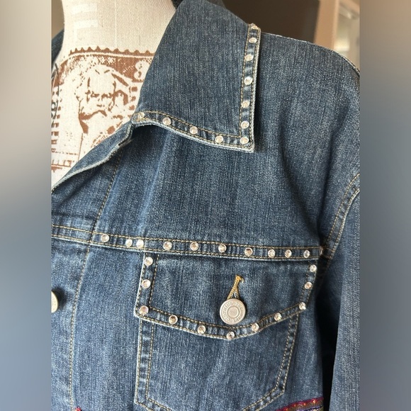 Telluride Clothing mix media wearable Art denim jacket - Picture 6 of 15